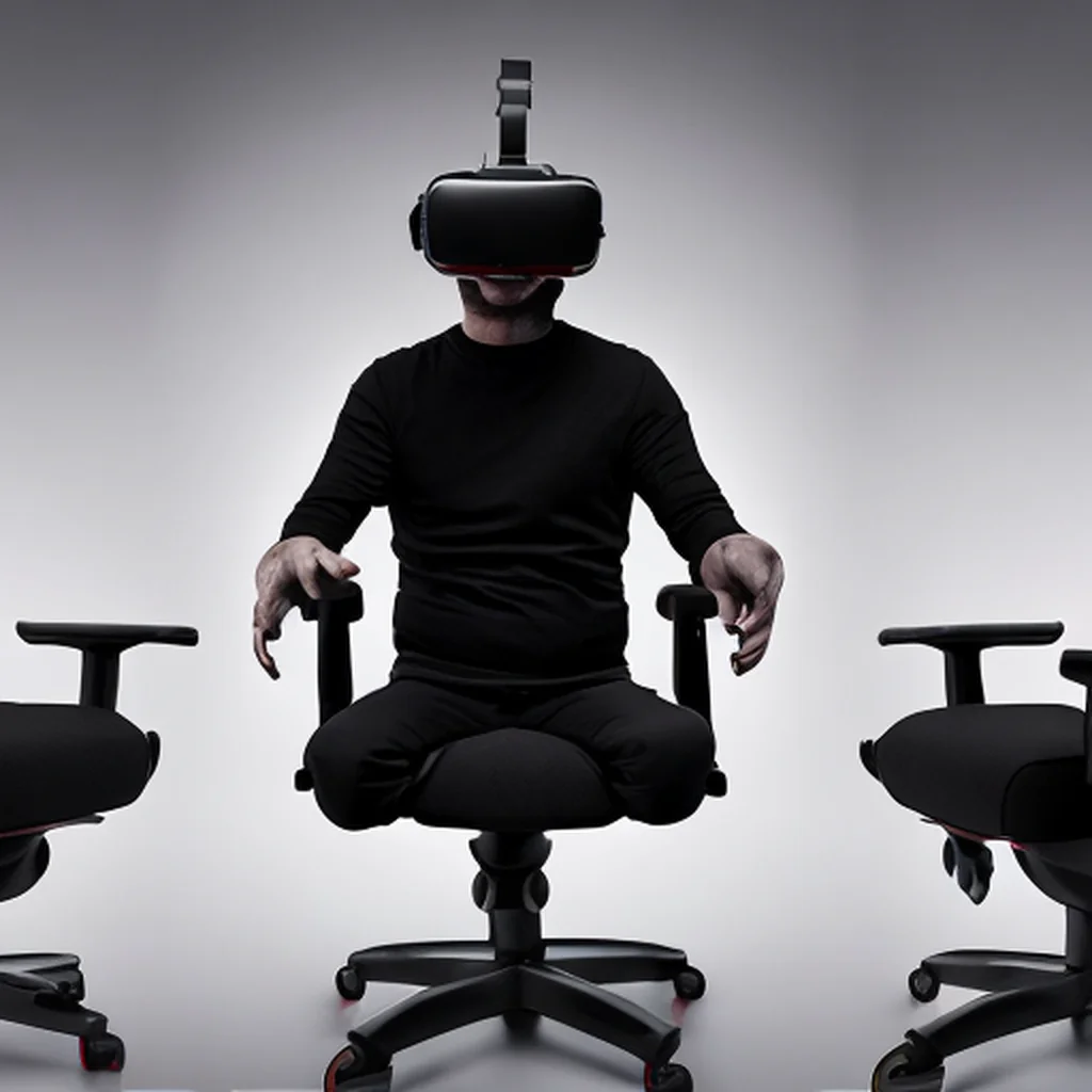 Artistic representation for Im usually skeptical about full - body VR controllers , but this new chair could change that