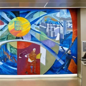 Read more about the article A mural honoring scientists hung in Pfizer NYC lobby for 60 years . Now it up for grabs.