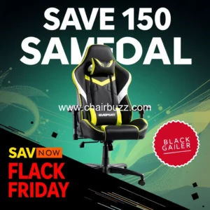 Artistic representation for Save 155 on a top rated gaming chair over Black Friday with our exclusive coupon code