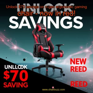 Read more about the article Unlock $70 savings on n-gen ergonomic gaming chair – now in red!