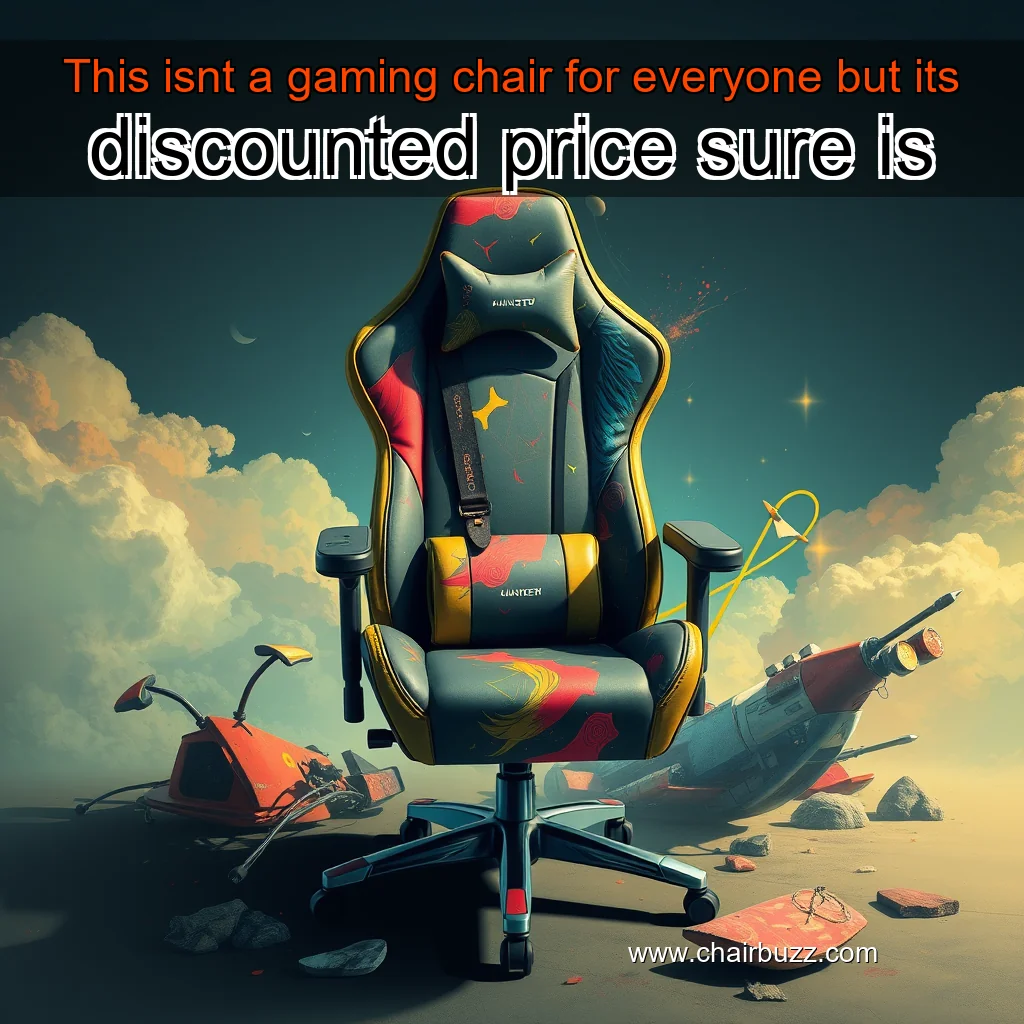 Artistic representation for This isnt a gaming chair for everyone but its discounted price sure is