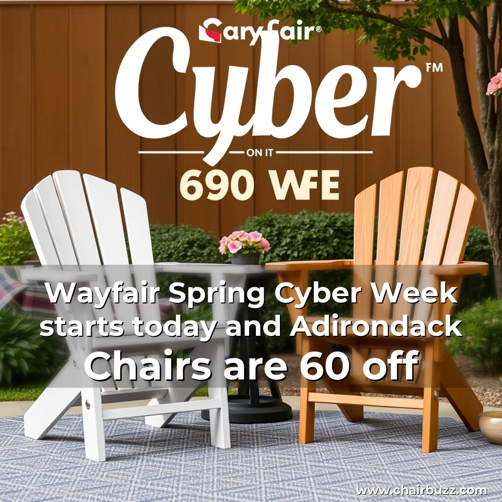 You are currently viewing Wayfair Spring Cyber Week starts today and Adirondack Chairs are 60  off