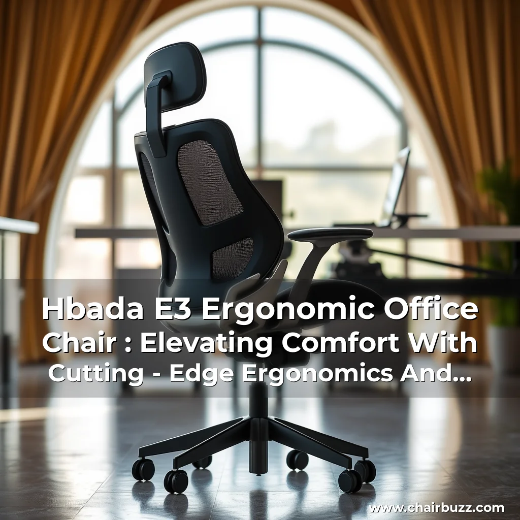 You are currently viewing Hbada E3 Ergonomic Office Chair : Elevating Comfort With Cutting – Edge Ergonomics And Design!